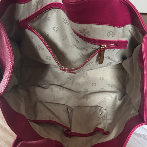 Tory Burch Fuchsia Leather Tote - Picture 10 of 16